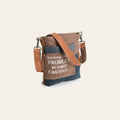 Ohlay Bags OHV140 Cross Body I Upcycled Canvas 100% Cotton Demin Genuine Leather Women Bag Western Handbag Purse