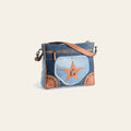 Ohlay Bags OHV143 Cross Body I Upcycled Canvas 100% Cotton Demin Genuine Leather Women Bag Western Handbag Purse