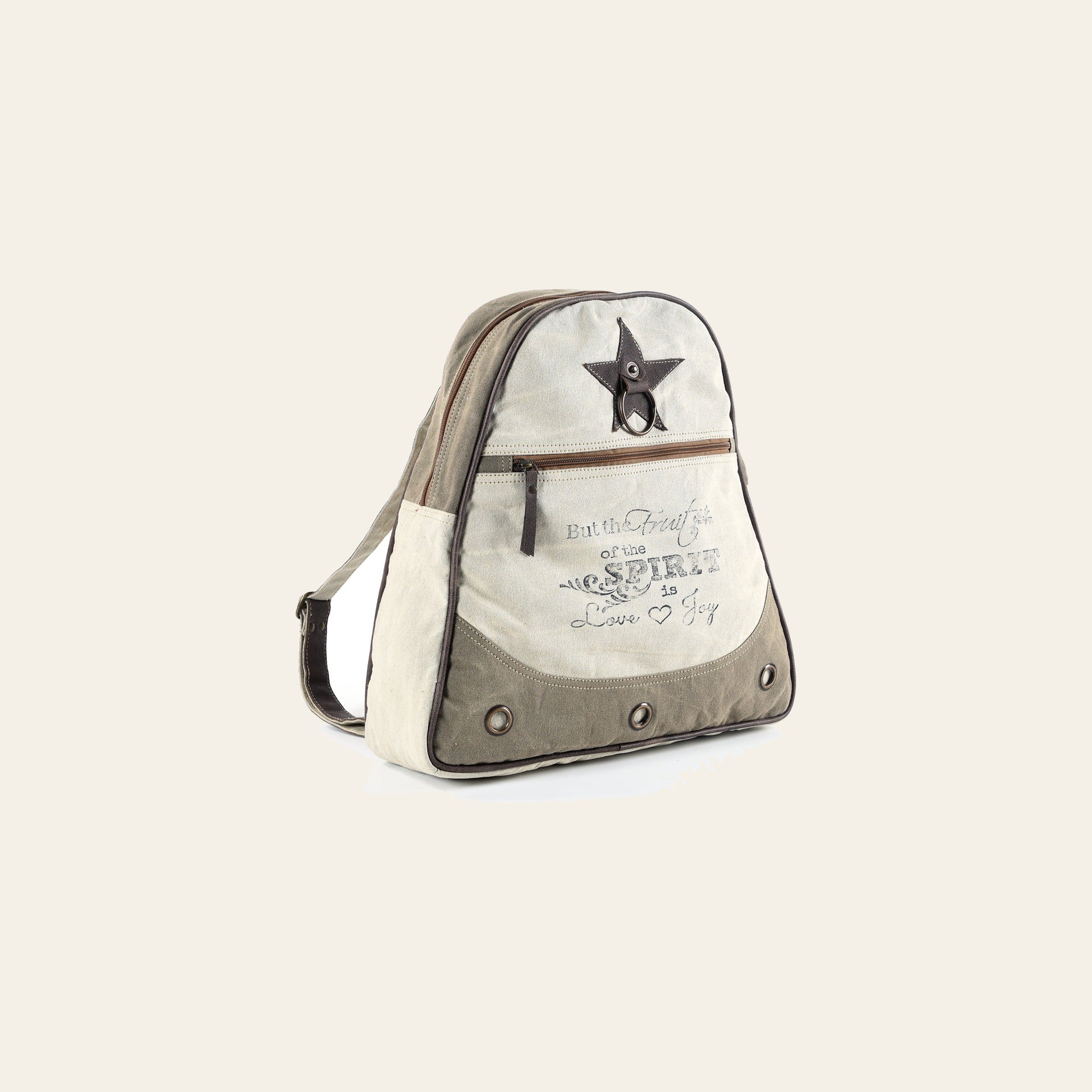 Ohlay Bags OHV144 Backpack 100% Cotton Demin Genuine Leather Women Bag Western Handbag Purse