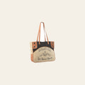 Ohlay Bags OHV154 Tote Upcycled Canvas Genuine Leather Women Bag Western Handbag Purse