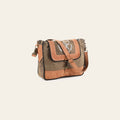 Ohlay Bags OHV160 Cross Body I Upcycled Canvas Genuine Leather Women Bag Western Handbag Purse