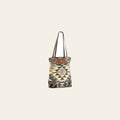 Ohlay Bags OHV165 Tote Hand Tooled Upcycled Wool Canvas Hair-On Genuine Leather Women Bag Western Handbag Purse
