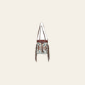 Ohlay Bags OHV176 Tote Hand Tooled Upcycled Canvas Genuine Leather Women Bag Western Handbag Purse