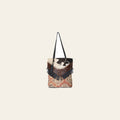 Ohlay Bags OHV179 Tote Hand Tooled Upcycled Canvas Hair-On Genuine Leather Women Bag Western Handbag Purse