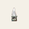 Ohlay Bags OHV182 Tote Hand Tooled Upcycled Canvas Hair-On Genuine Leather Women Bag Western Handbag Purse