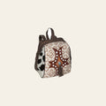 Ohlay Backpack Upcycled Canvas Embossed Hair-On Genuine Leather Women Bag Western Handbag Purse