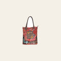 Ohlay Bags OHV194 Tote Hand Tooled Upcycled Canvas Genuine Leather Women Bag Western Handbag Purse
