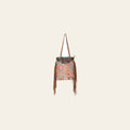 Ohlay Bags OHV198 Tote Hand Tooled Upcycled Canvas Genuine Leather Women Bag Western Handbag Purse