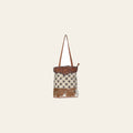 Ohlay Bags OHV200 Tote Hand Tooled Upcycled Canvas Hair-On Genuine Leather Women Bag Western Handbag Purse