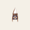 Ohlay Bags OHV208 Clutch Hand Tooled Upcycled Canvas Hair-On Genuine Leather Women Bag Western Handbag Purse