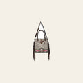 Ohlay Bags OHV211 Tote Hand Tooled Upcycled Canvas Hair-On Genuine Leather Women Bag Western Handbag Purse