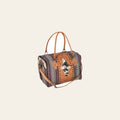 Ohlay Bags OHV222 Duffel Upcycled Wool Canvas Hair-On Genuine Leather Women Bag Western Handbag Purse