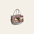 Ohlay Bags OHV224 Duffel Hand Tooled Embossed Hair-On Genuine Leather Women Bag Western Handbag Purse
