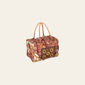 Ohlay Bags OHV225 Duffel Hand Tooled Upcycled Canvas Hair-On Genuine Leather Women Bag Western Handbag Purse