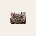 Ohlay Bags OHV226 Duffel Upcycled Wool Canvas Hair-On Genuine Leather Women Bag Western Handbag Purse