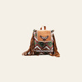 Ohlay Bags OHV235 Backpack Hand Tooled Upcycled Wool Genuine Leather Women Bag Western Handbag Purse