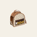 Ohlay Bags OHV249 Jewelry Case Hand Tooled Upcycled Canvas Hair-On Genuine Leather Women Bag Western Handbag Purse