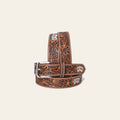 OHLAY Beautifully hand tooled Genuine American Leather Belt Men and Women