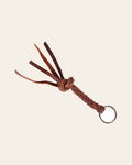 Ohlay Genuine Leather Handmade Braided Key Ring Brown Chain