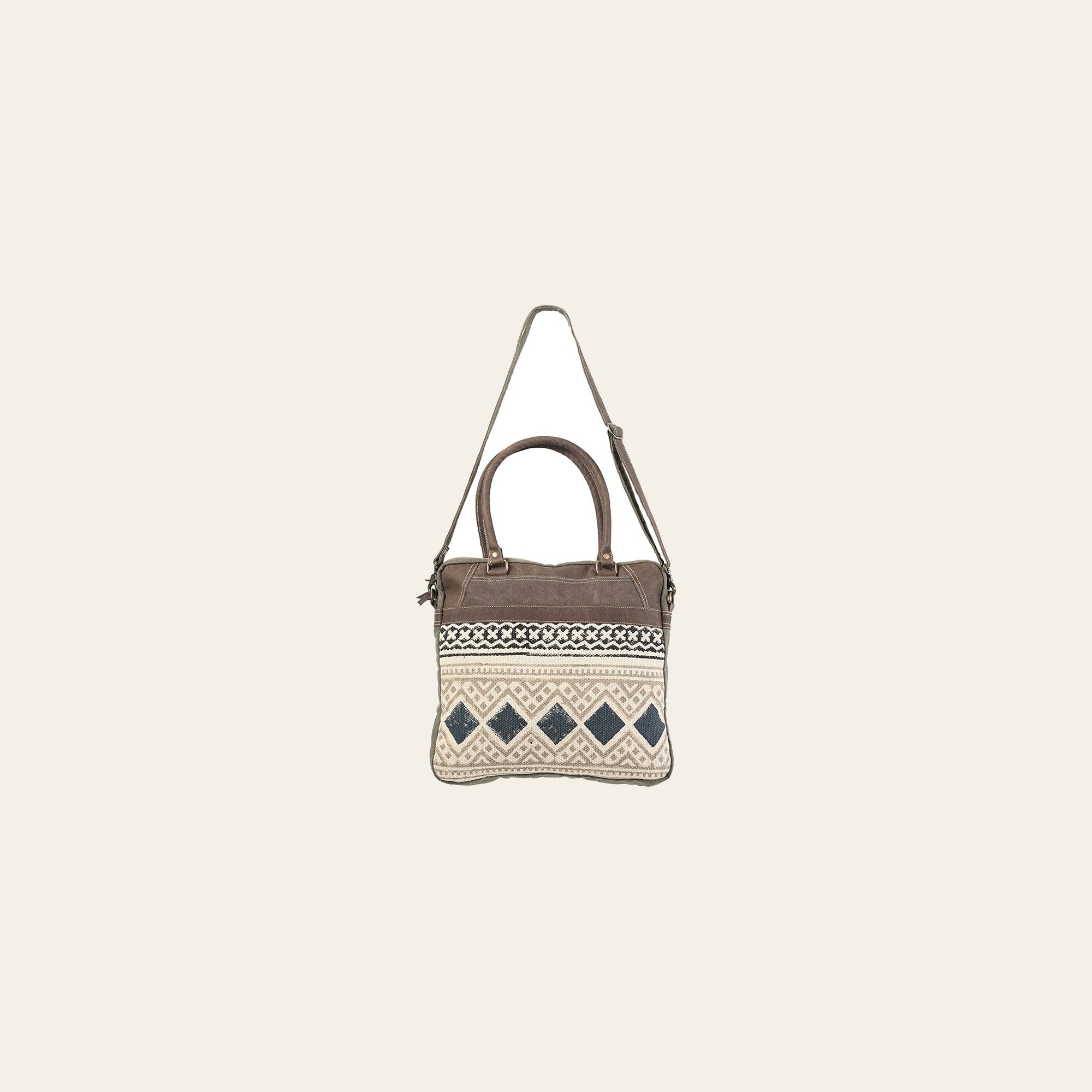 OHLAY KB108 TOTE Upcycled Wool Canvas Genuine Leather women bag western handbag purse