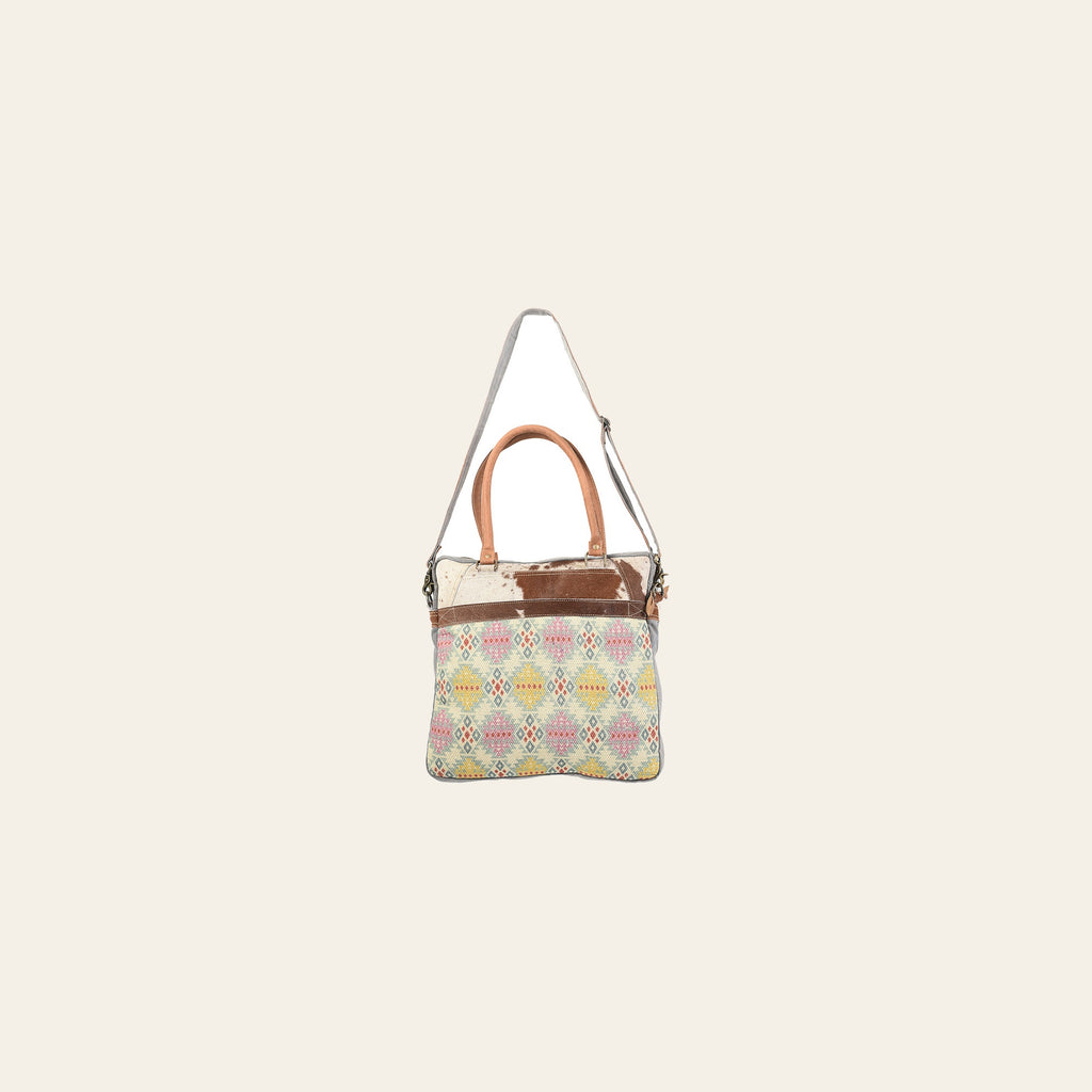 OHLAY KB109 TOTE Upcycled Wool Canvas Hair-on Genuine Leather women bag western handbag purse