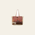 OHLAY KB168 TOTE Upcycled Wool Canvas Hair-on Genuine Leather women bag western handbag purse