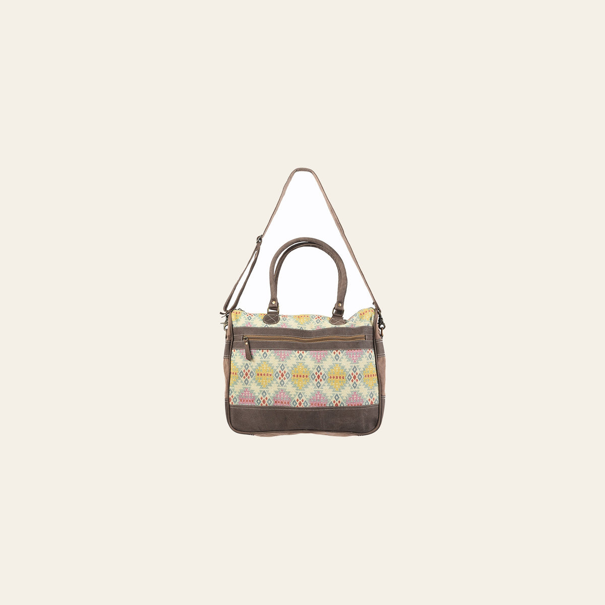 OHLAY KB174 TOTE Upcycled Wool Canvas Genuine Leather women bag western handbag purse