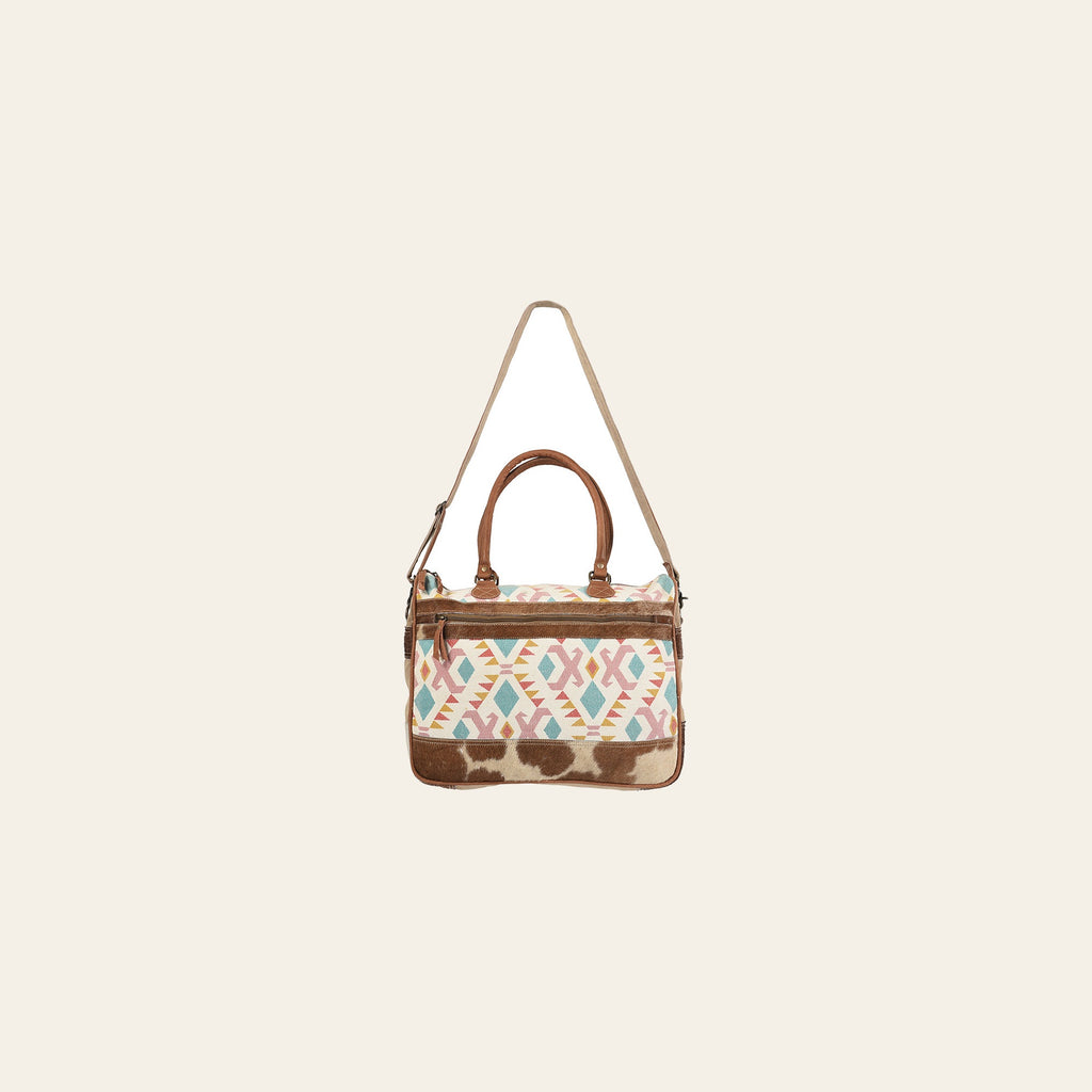 OHLAY KB176 TOTE Upcycled Wool Canvas Hair-on Genuine Leather women bag western handbag purse