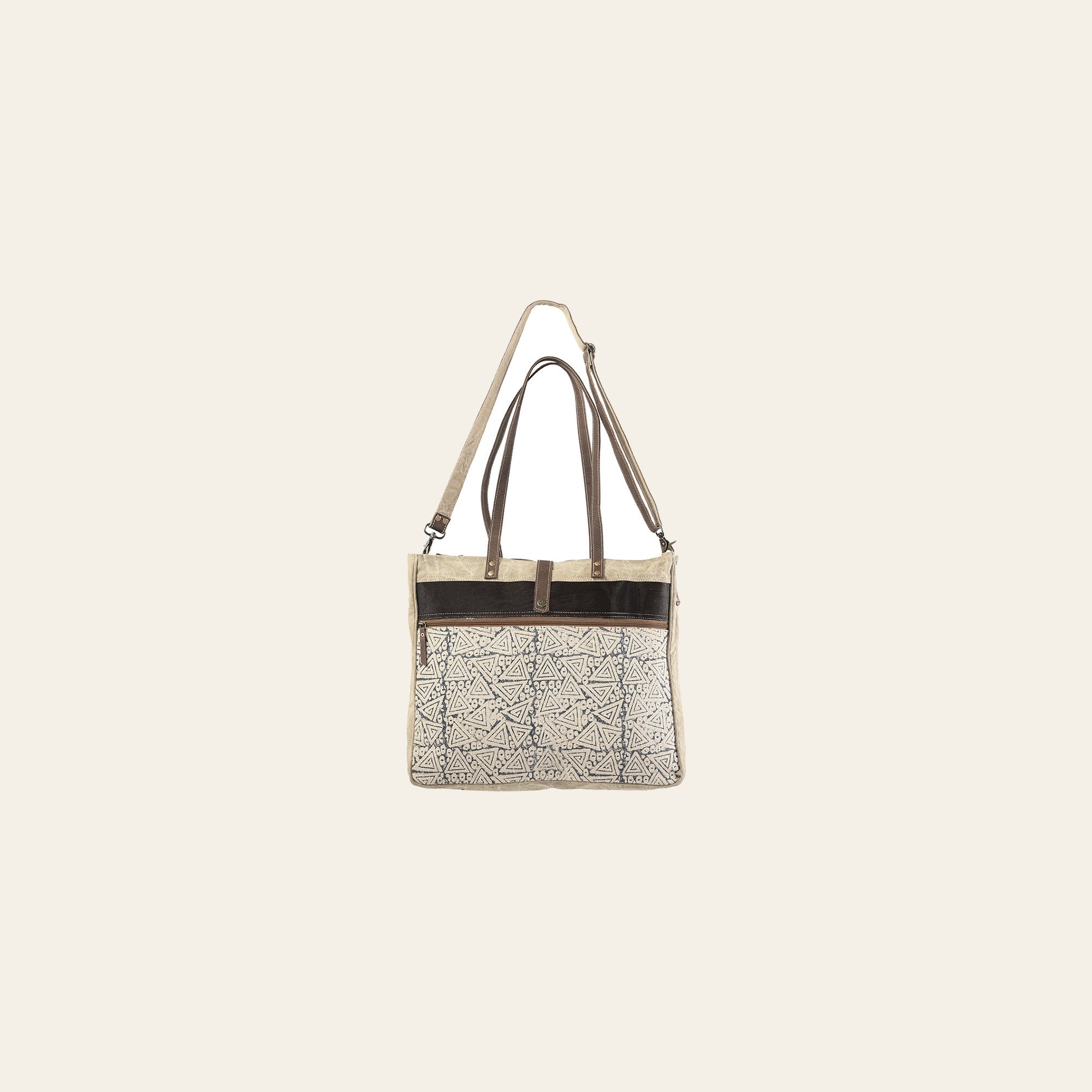 OHLAY KB183 TOTE Upcycled Wool Canvas Genuine Leather women bag western handbag purse