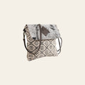 OHLAY Backpack Upcycled Canvas Hair-On Genuine Leather Women Bag Western Handbag Purse Womens Handbags Belt for Purses Summer