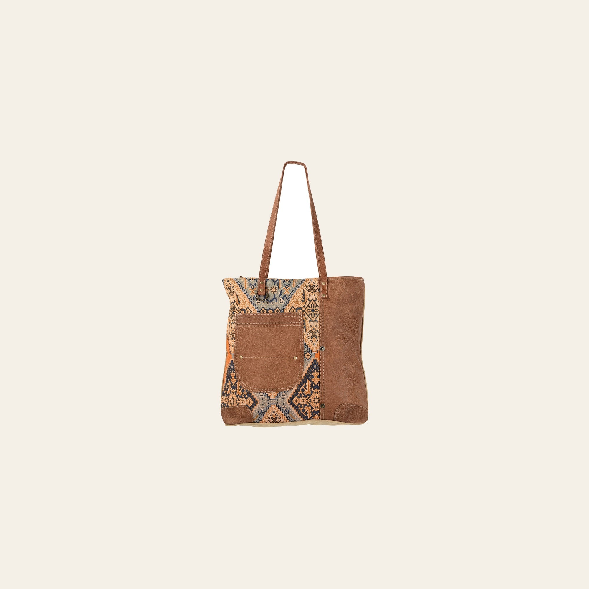 OHLAY KB195 TOTE Upcycled Wool Genuine Leather women bag western handbag purse