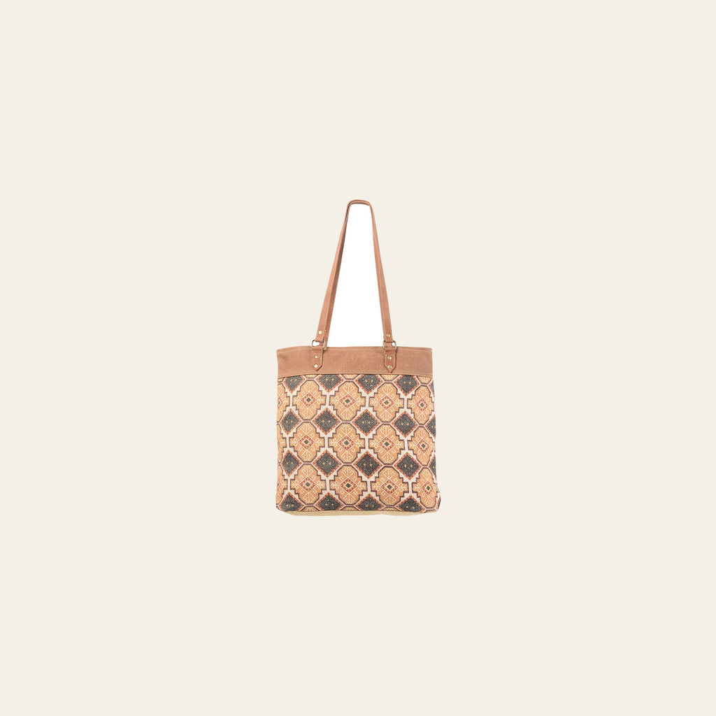 OHLAY KB213 TOTE Upcycled Wool Canvas Genuine Leather women bag western handbag purse