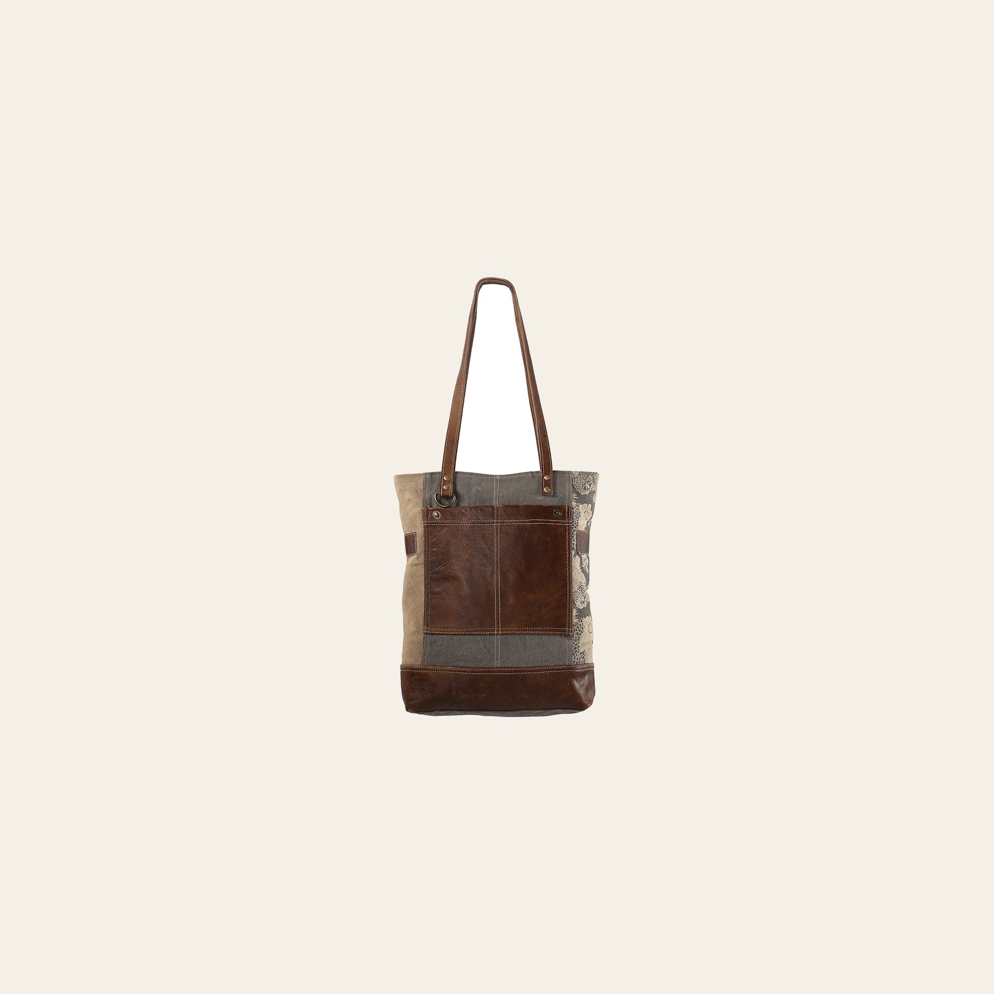OHLAY KB222 TOTE Upcycled Canvas Genuine Leather women bag western handbag purse