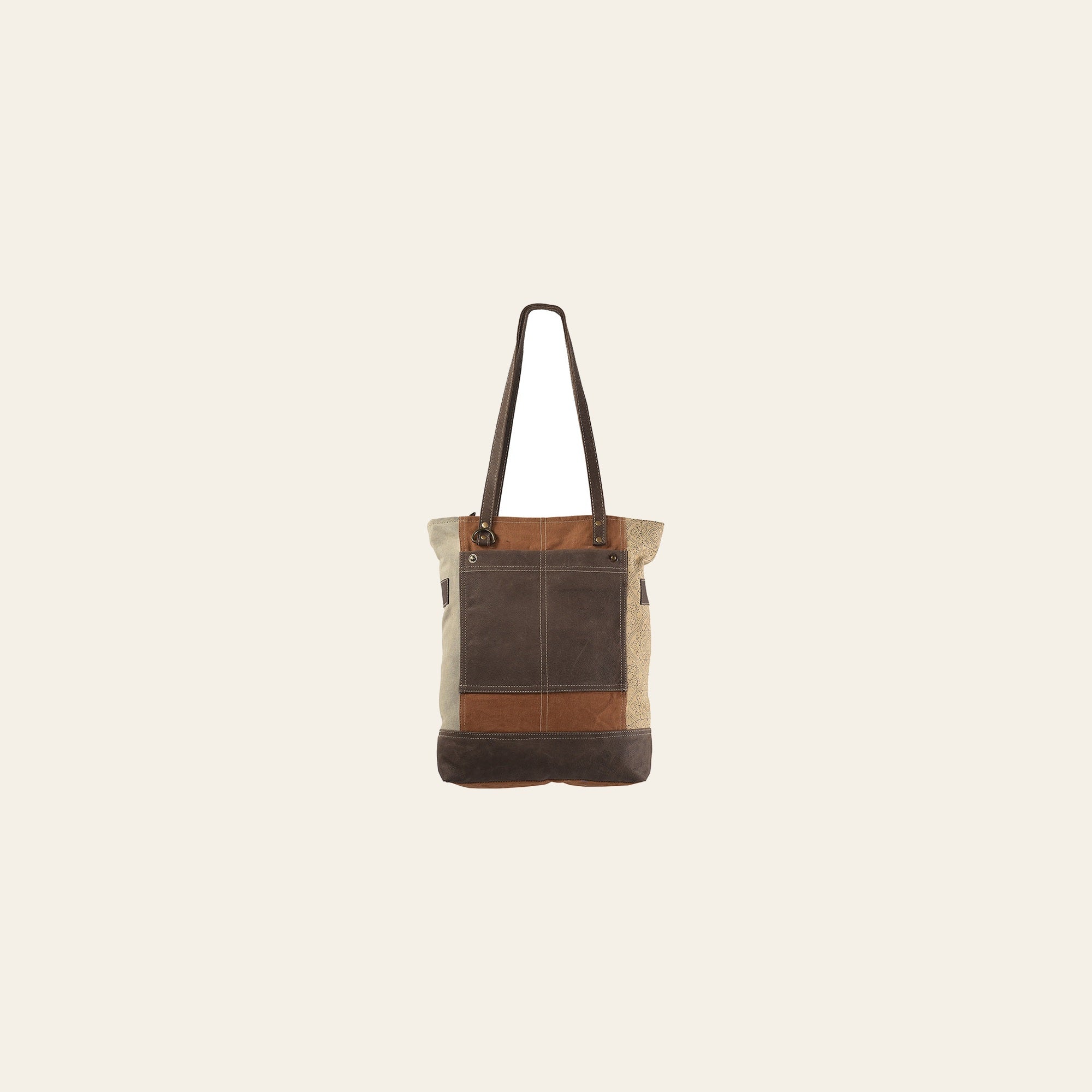 OHLAY KB224 TOTE Upcycled Canvas Genuine Leather women bag western handbag purse