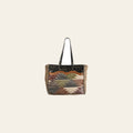 OHLAY KB233 TOTE Upcycled Wool Canvas Embossed Hair-on Genuine Leather women bag western handbag purse