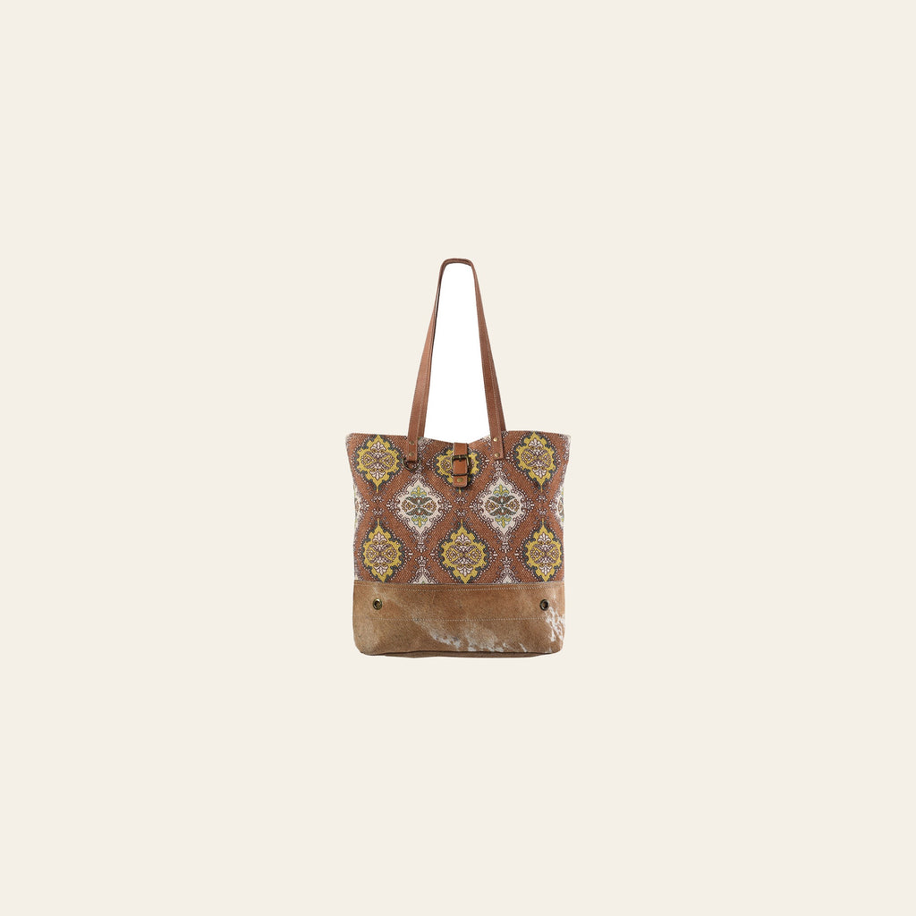OHLAY KB237 TOTE Upcycled Wool Canvas Hair-on Genuine Leather women bag western handbag purse