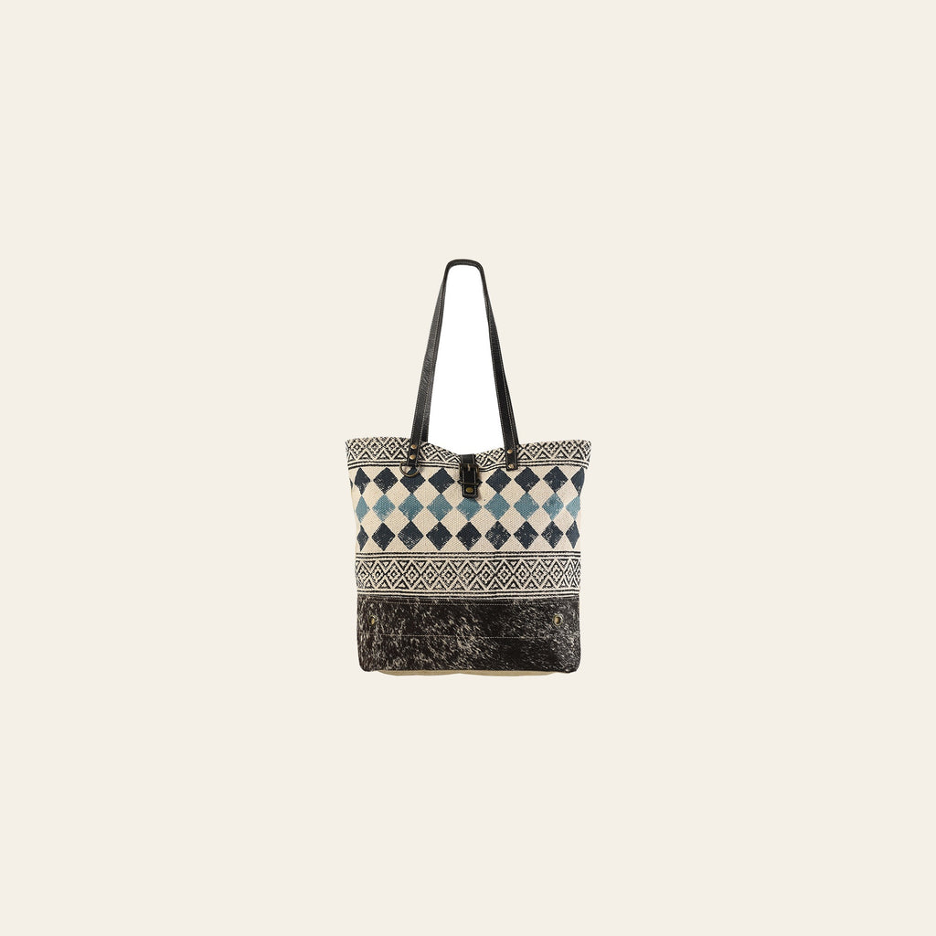 OHLAY KB238 TOTE Upcycled Wool Canvas Hair-on Genuine Leather women bag western handbag purse