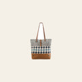 OHLAY KB239 TOTE Upcycled Wool Canvas Embossed Genuine Leather women bag western handbag purse