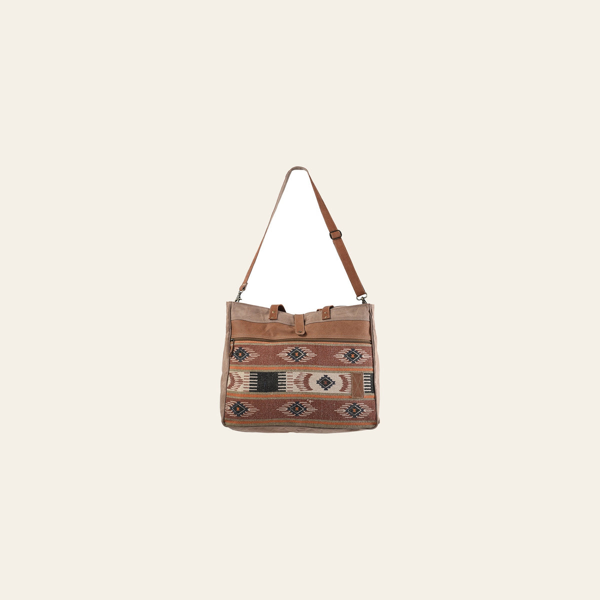 OHLAY KB249 TOTE Upcycled Wool Canvas Genuine Leather women bag western handbag purse