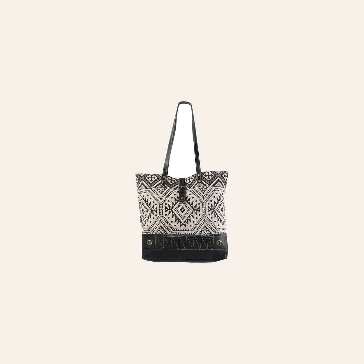 OHLAY KB256 TOTE Upcycled Wool Canvas Genuine Leather women bag western handbag purse