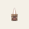 OHLAY KB282 TOTE Upcycled Wool Canvas Embossed Hair-on Genuine Leather women bag western handbag purse