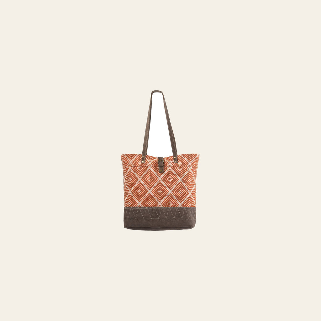OHLAY KB284 TOTE Upcycled Wool Canvas Genuine Leather women bag western handbag purse