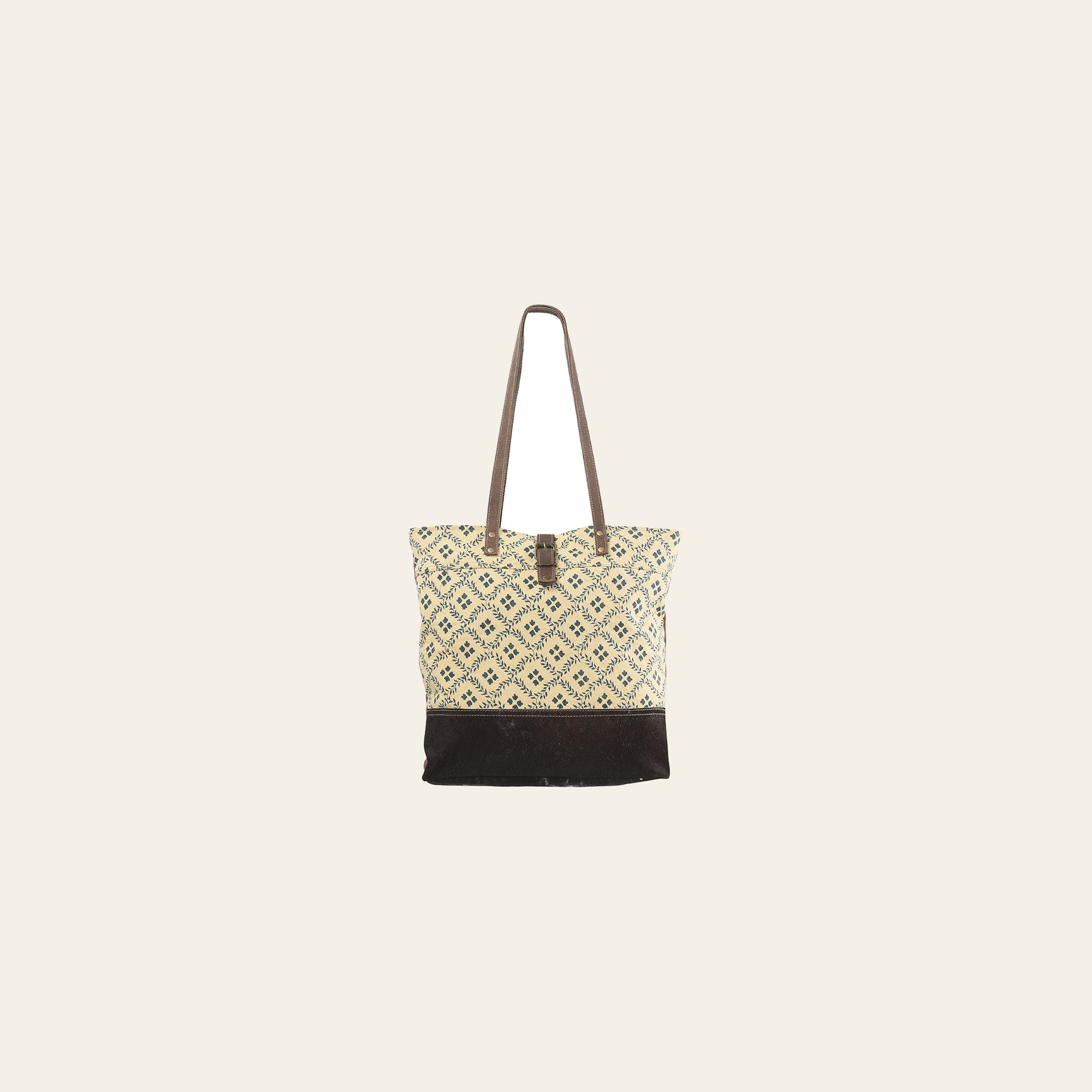 OHLAY KB286 TOTE Upcycled Wool Canvas Hair-on Genuine Leather women bag western handbag purse