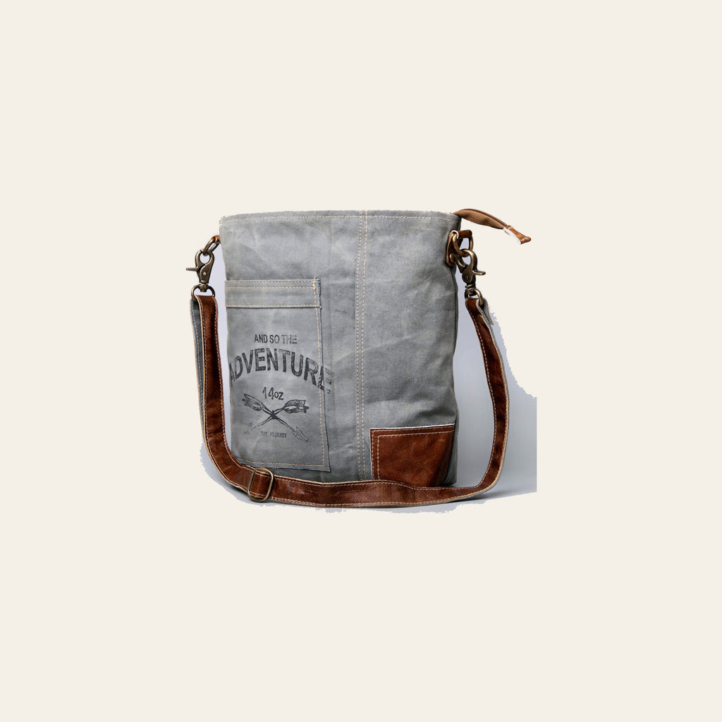 Ohlay Bags Vintage Canvas Crossbody Bag for Women & Men, Leather Trim Messenger Shoulder Bag