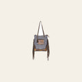 OHLAY KB595 TOTE Hand Tooled Upcycled Wool Canvas Genuine Leather women bag western handbag purse