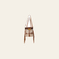 OHLAY KB623 TOTE Hand Tooled Upcycled Wool Canvas Genuine Leather women bag western handbag purse