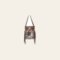 OHLAY KB630 TOTE Hand Tooled Upcycled Canvas Hair-on Genuine Leather women bag western handbag purse