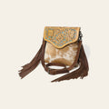 OHLAY Cross Body Hand Tooled Hair-On Genuine Leather Women Bag Western Handbag Purse | for