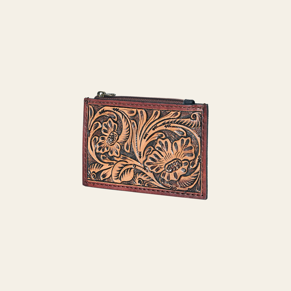 OHLAY Coin Purse Hand Tooled Genuine Leather Western Women Bag | Handbag Wallet Purses for Cute