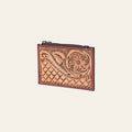 OHLAY Coin Purse Hand Tooled Hair-On Genuine Leather Women Bag Western Handbag | for Cute